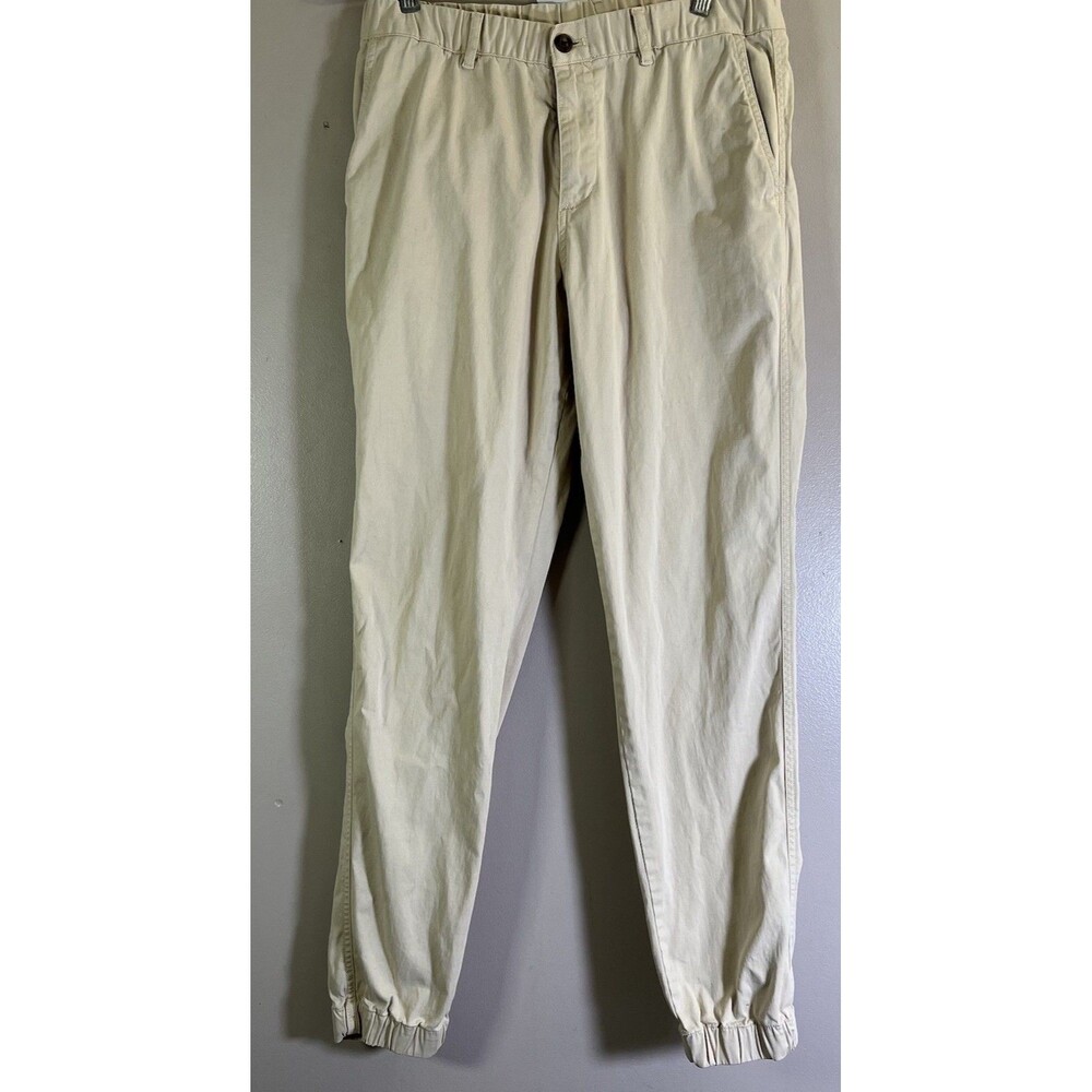 Bear Bottom Men’s  Large Tall Beige Chino Stretch Joggers Elastic Waistband